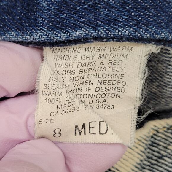 Vintage 80s LEE Riders Jeans Womens 00 24x29 Union TALON USA - Picture 3 of 16